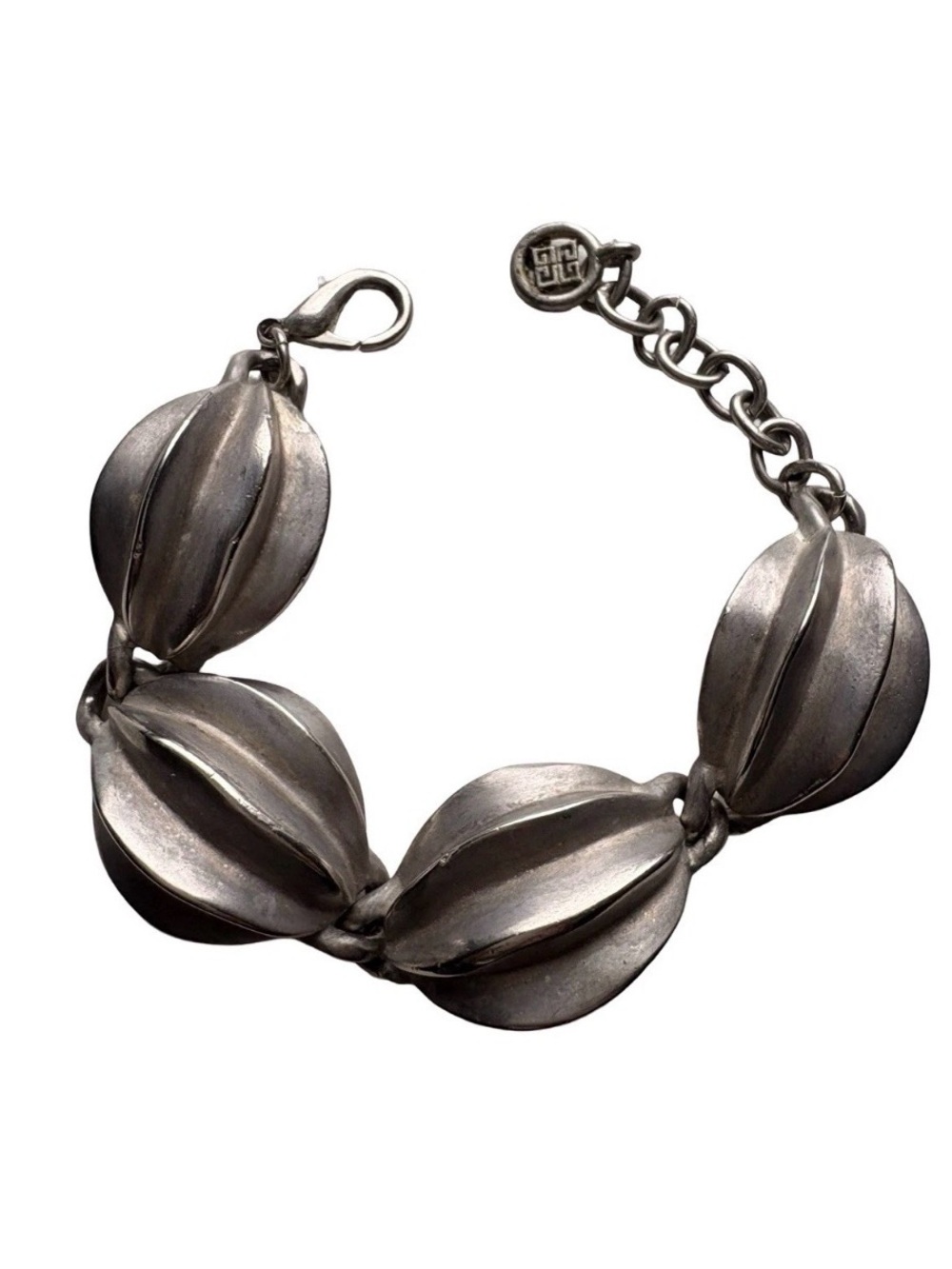 Vintage Designer Givenchy Chunky Large Link Silver Women’s Bracelet